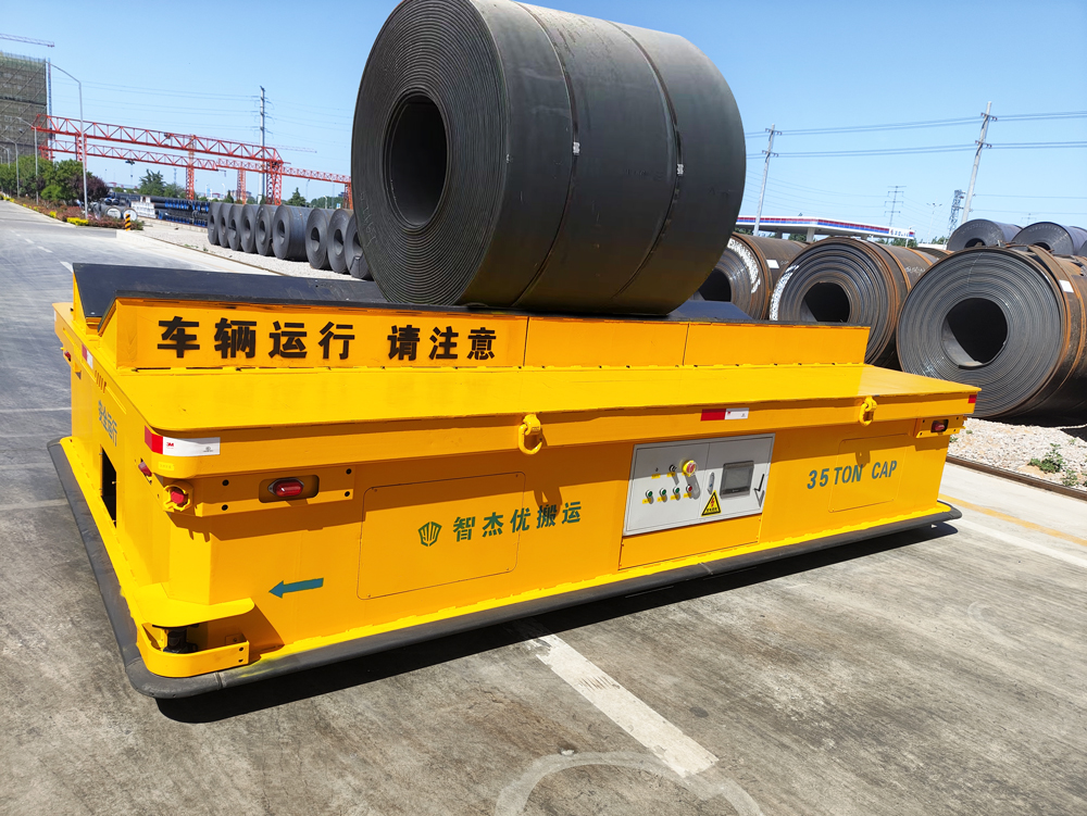 35噸重載磁條導(dǎo)航AGV交付使用